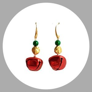 Festive Christmas Holiday Jingle Bell Earrings